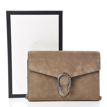 Gucci Suede Mini Dionysus Chain Wallet Beige 10 of 10