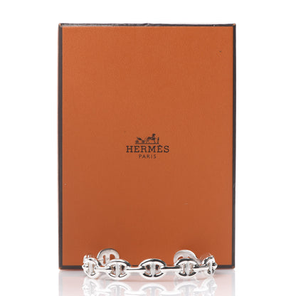 Hermes Sterling Silver MM Chaine d'Ancre Enchainee Cuff Bracelet SH 4 of 4