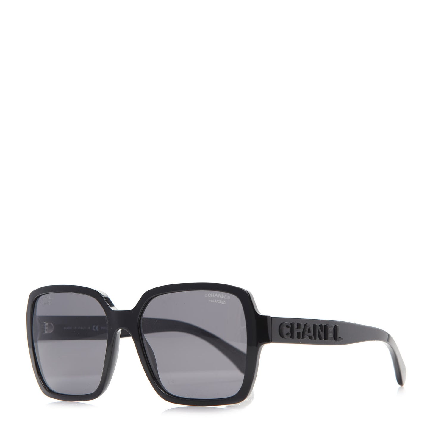 Acetate Polarized Square Sunglasses 5408 Black