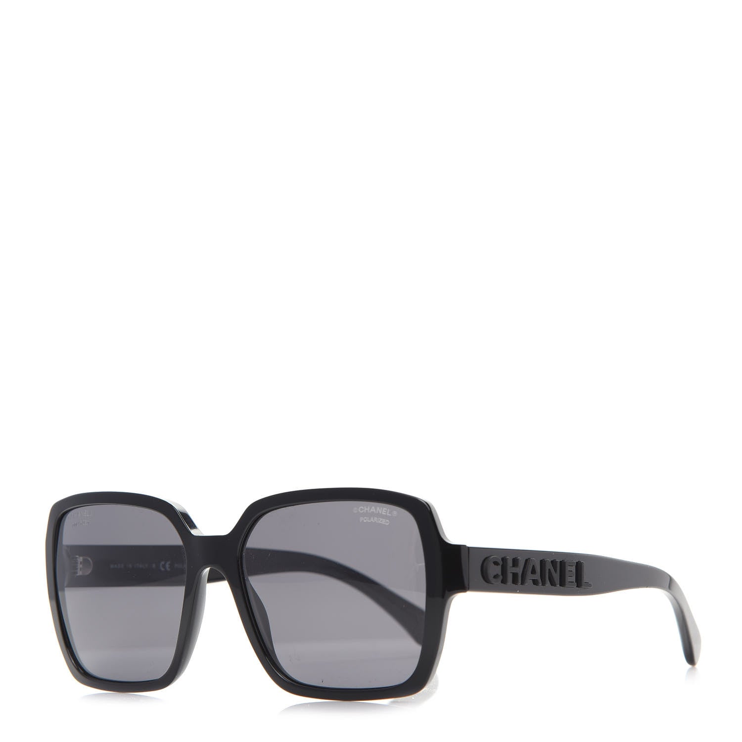Chanel Acetate Polarized Square Sunglasses 5408 Black 1 of 8