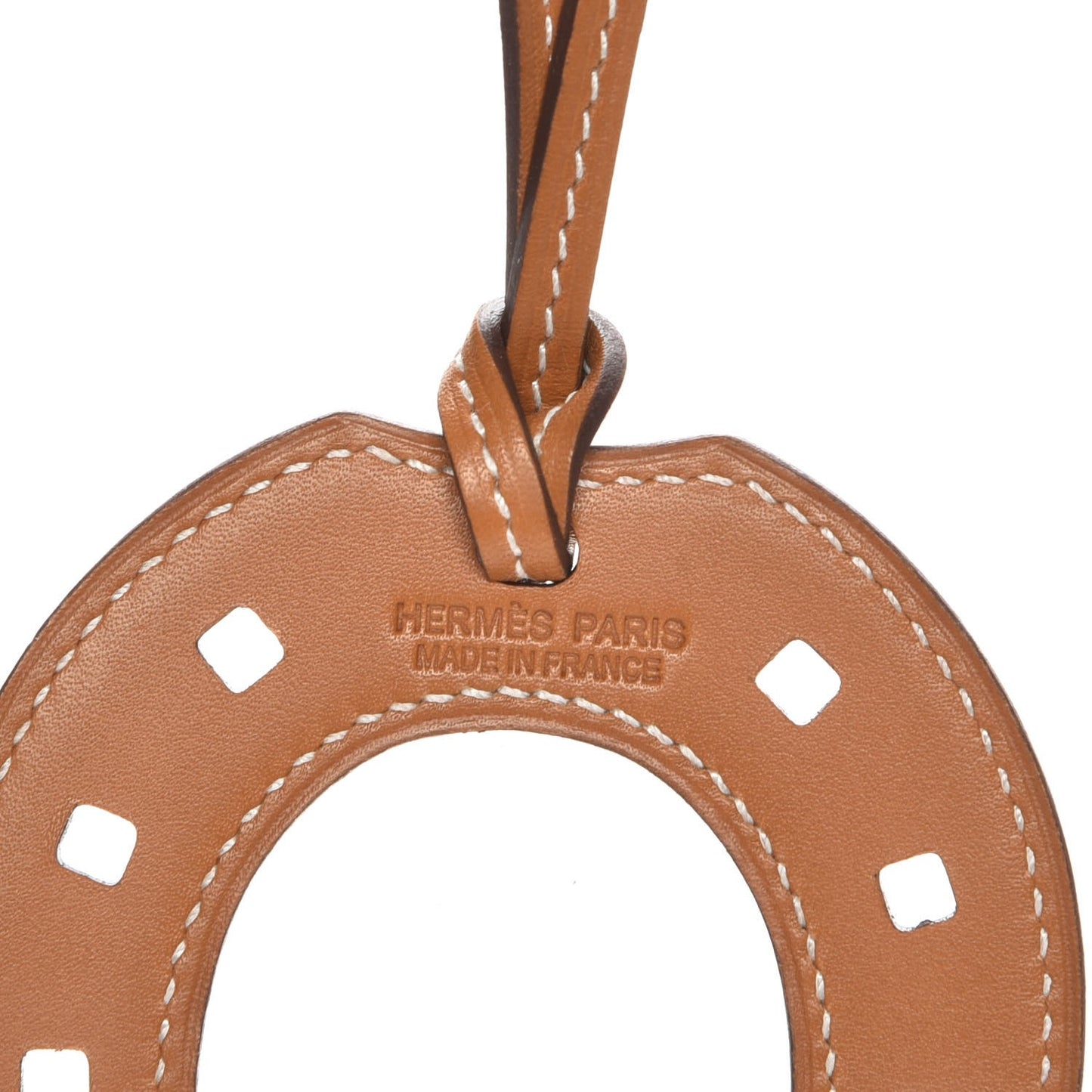 Barenia Paddock Horseshoe Bag Charm Fauve