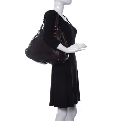 Gucci Guccissima Medium Pelham Shoulder Bag Dark Brown 2 of 12