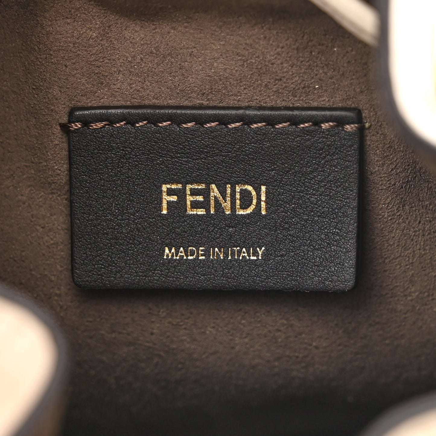Vitello Cruise F is Fendi Mini Mon Tresor Bucket Bag Optical White