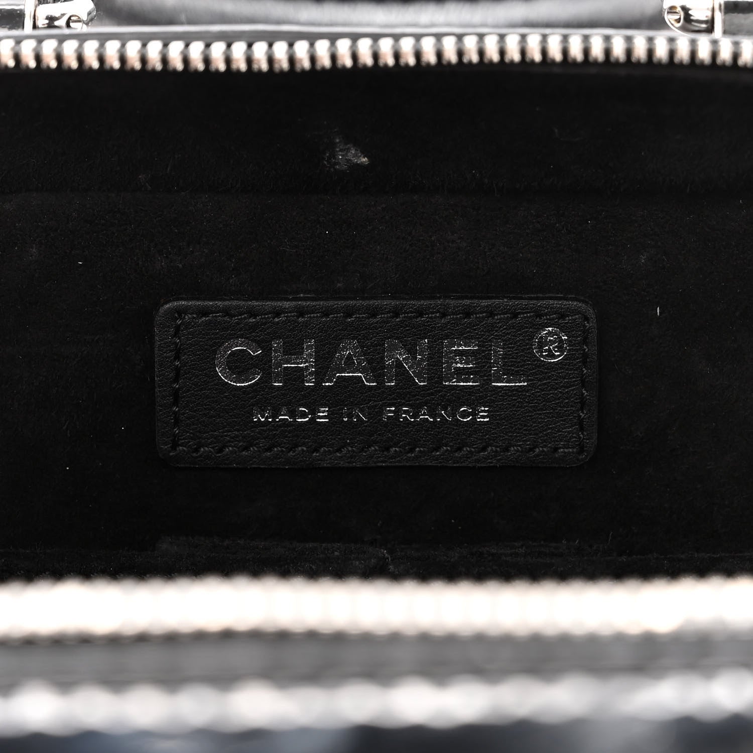 Chanel Patent Quilted Travel Kit Vanity Case Black 6 of 11