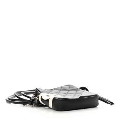 Chanel Calfskin Quilted Small Cambon Messenger Black White 4 of 11