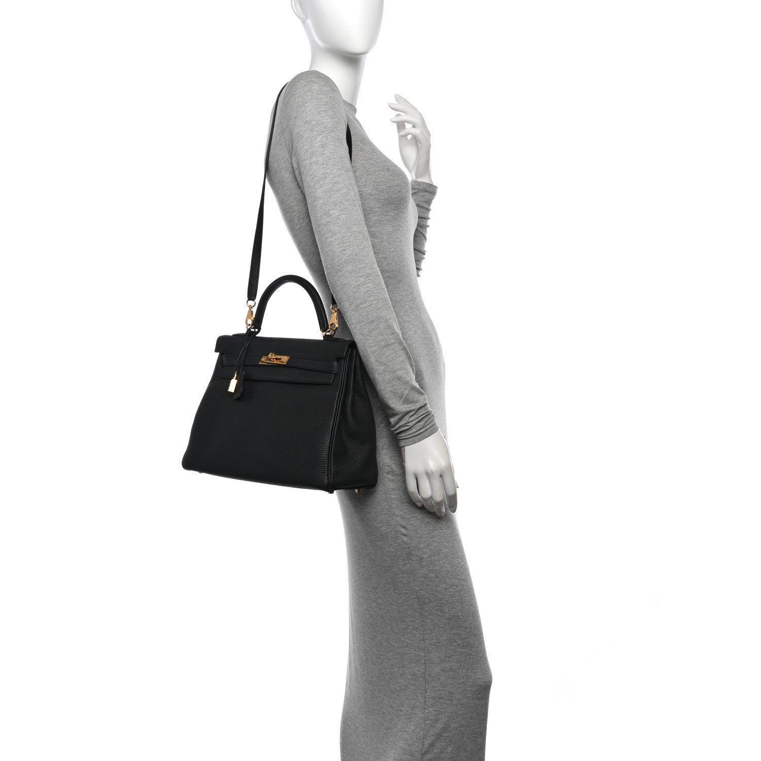 Hermes Togo Kelly Retourne 32 Black 2 of 12