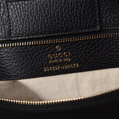 Gucci Pebbled Calfskin Medium Swing Tote Black 8 of 9