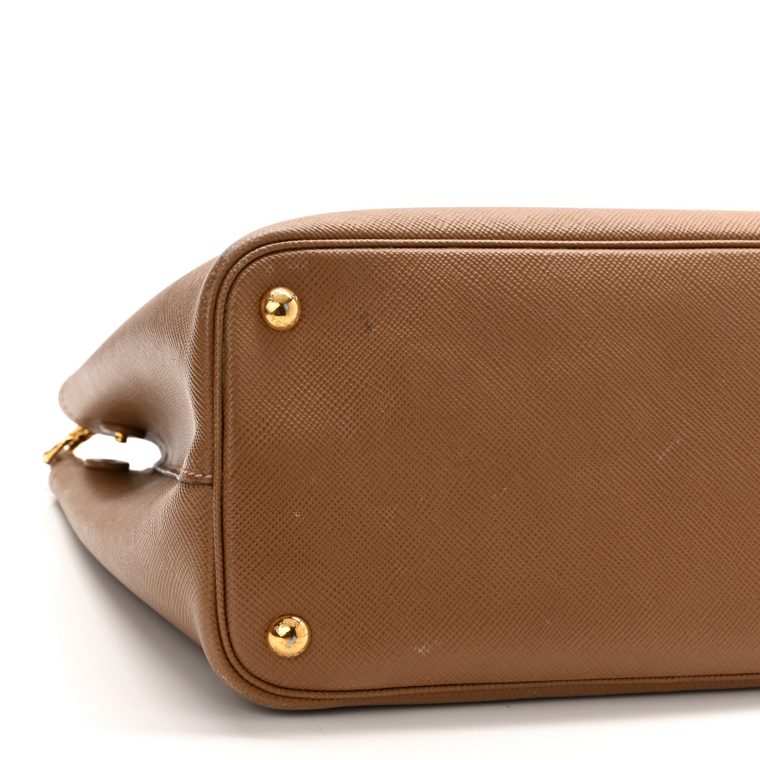 Prada Saffiano Cuir Small Double Bag Cannella Cocco 10 of 18