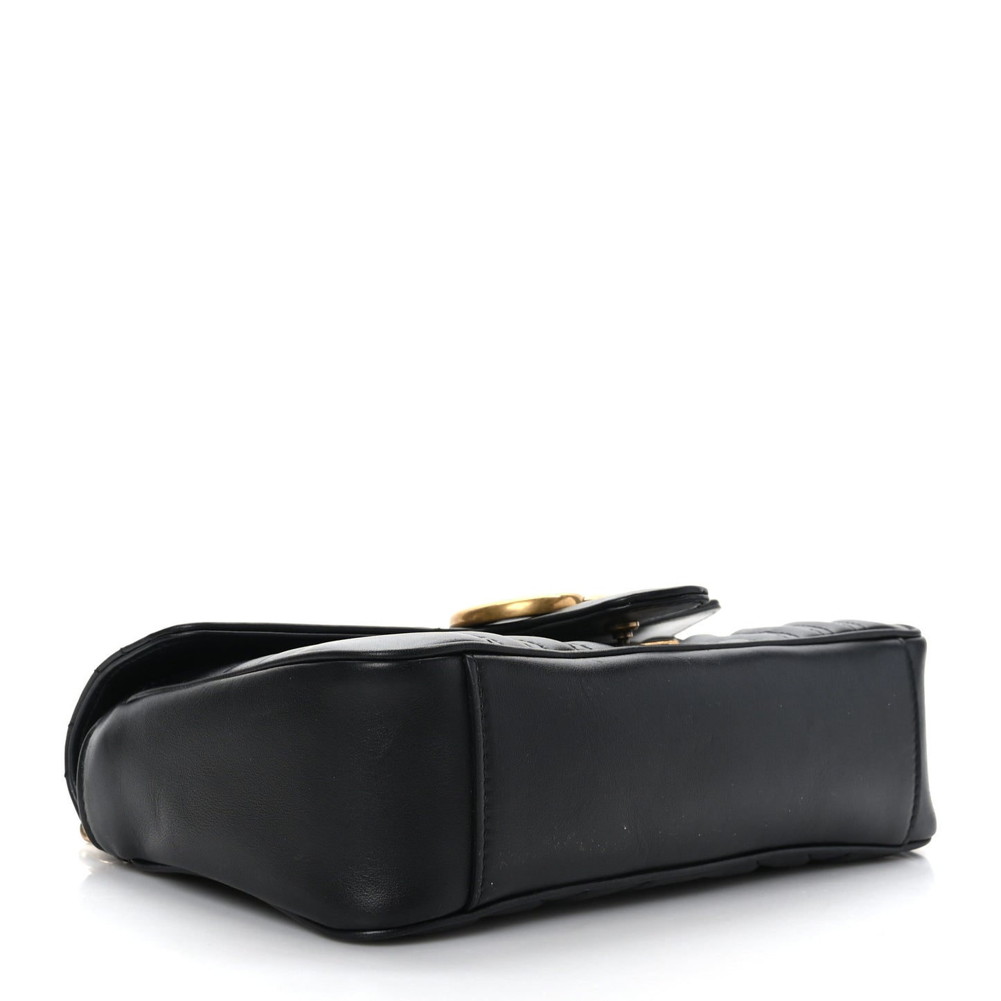 Calfskin Matelasse Small GG Marmont Shoulder Bag Black