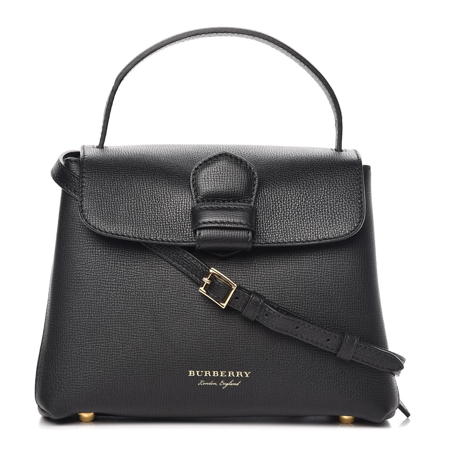 Burberry Derby Calfskin House Check Small Camberley Black 1 of 12