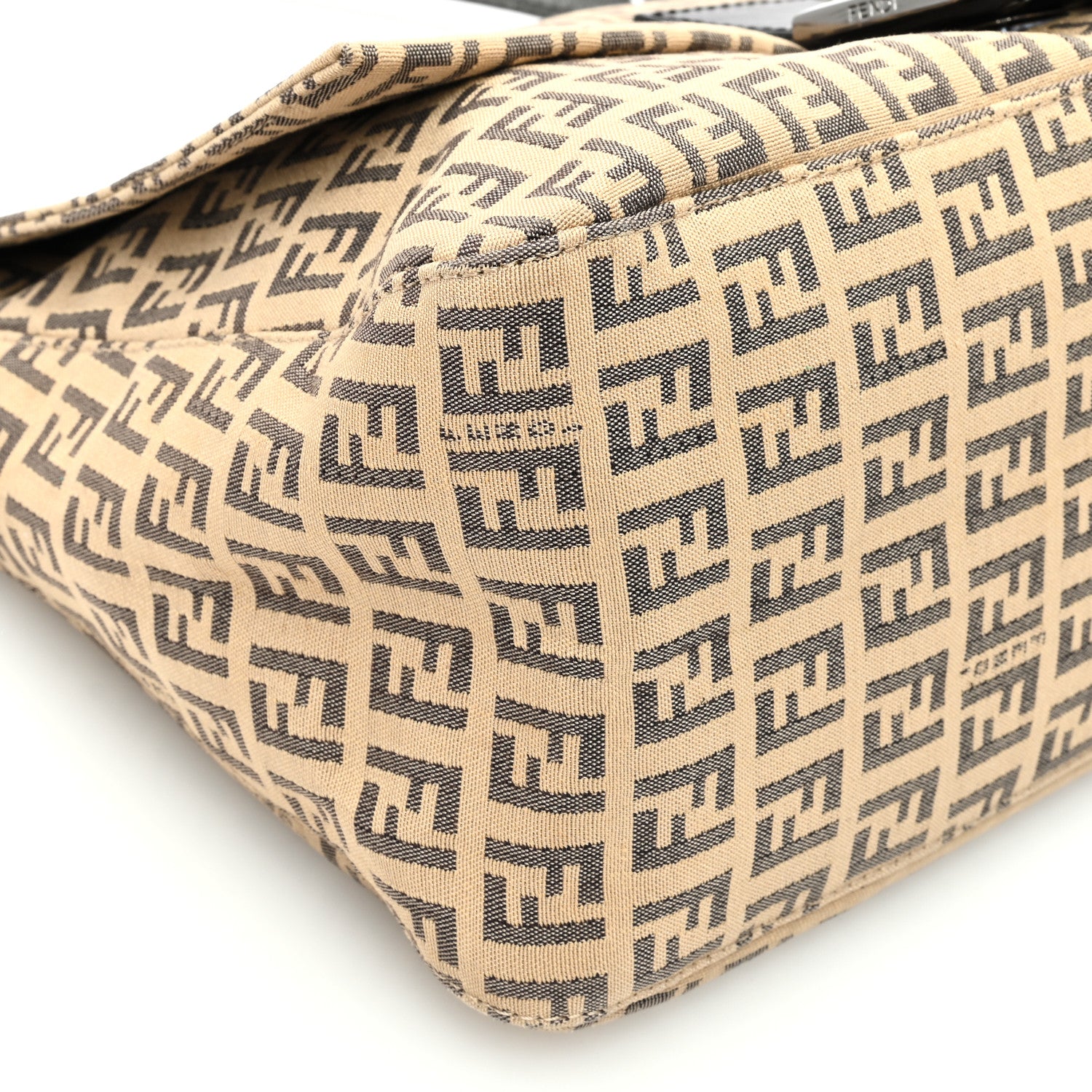 Fendi Zucchino Mama Baguette Mogano Panna Testa di Moro 8 of 10