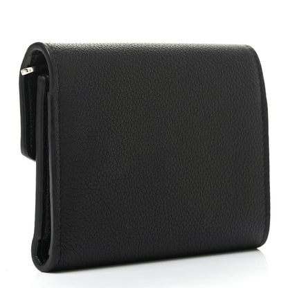 Louis Vuitton Soft Calfskin My Lockme Compact Wallet Black 3 of 8