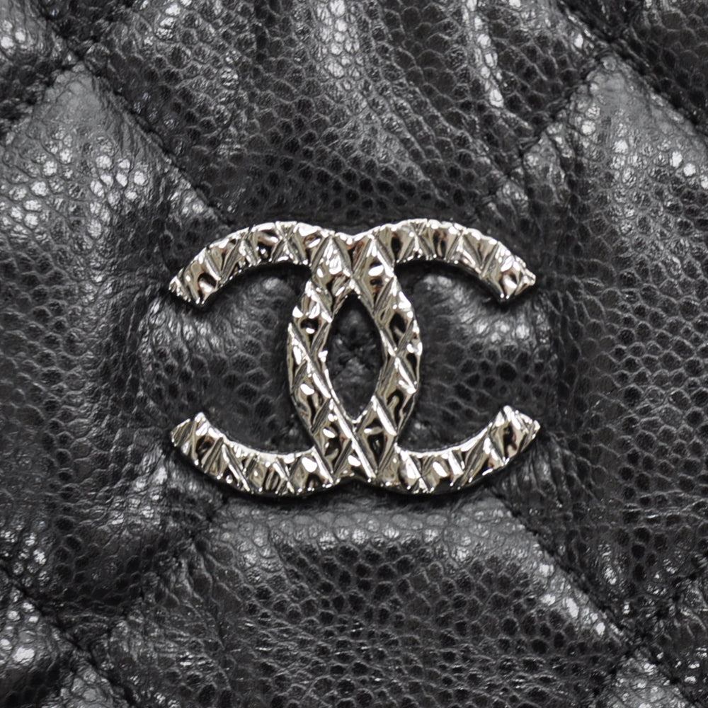 Chanel Caviar Quilted Large Cells Shopping Tote Black 8 of 11