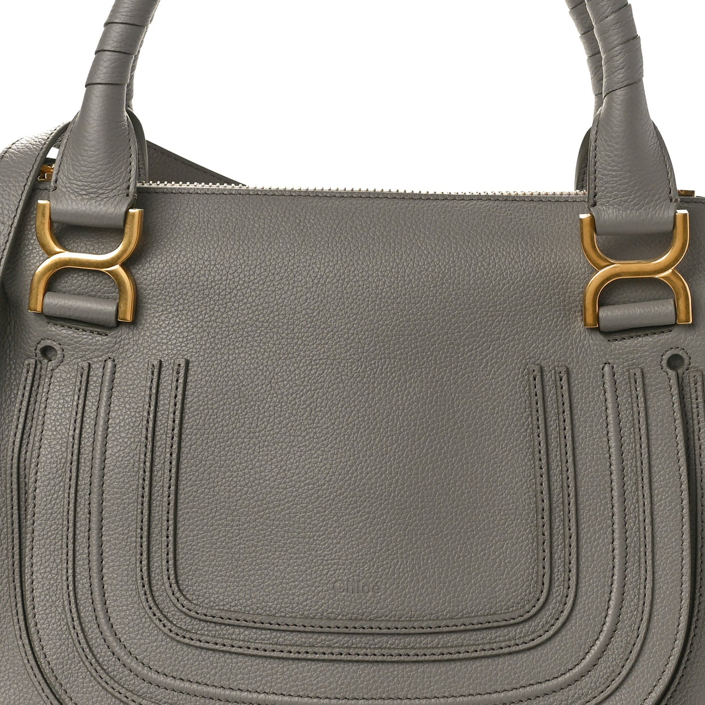Calfskin Small Marcie Satchel Cashmere Grey