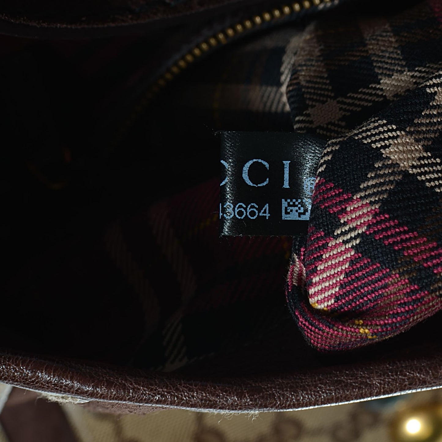 Crystal Monogram Large Babouska Hobo Brown