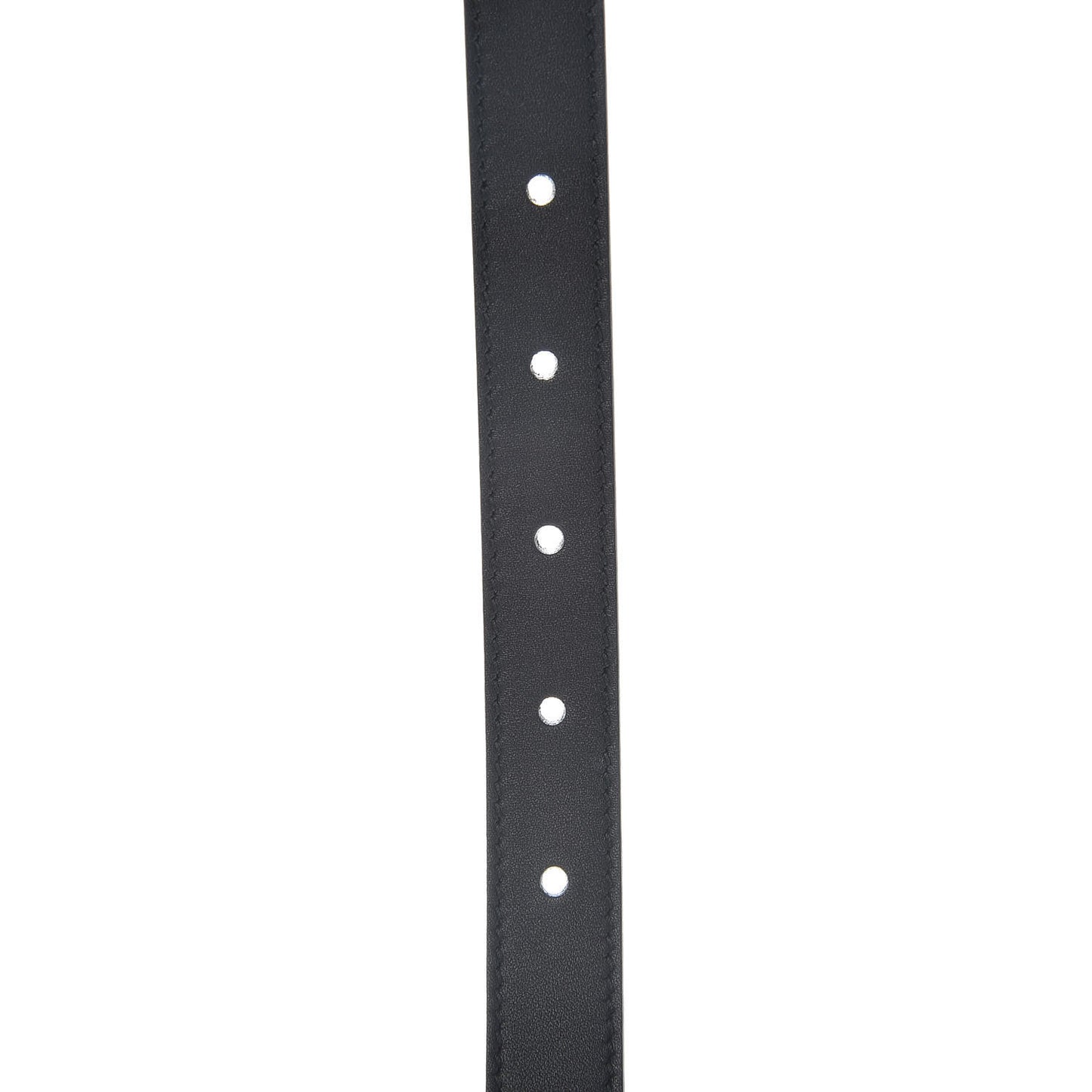 Calfskin Pearl Double G 20mm Belt 90 36 Black Cream
