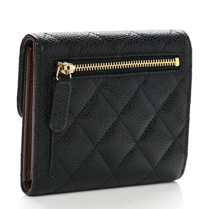 Chanel Caviar Quilted Compact Flap Wallet Black 3 of 9