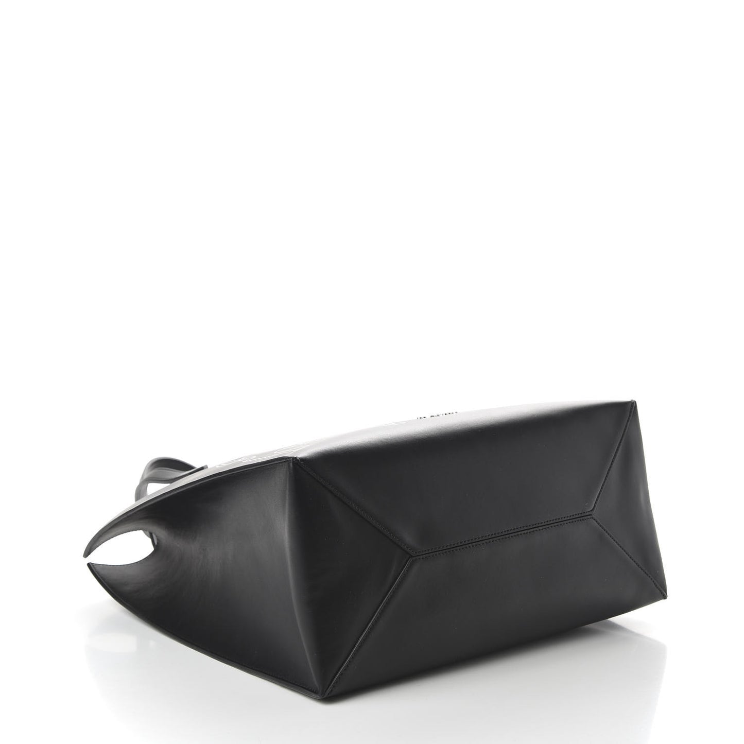 Calfskin Bambi Print Medium Stargate Shopper Tote Black