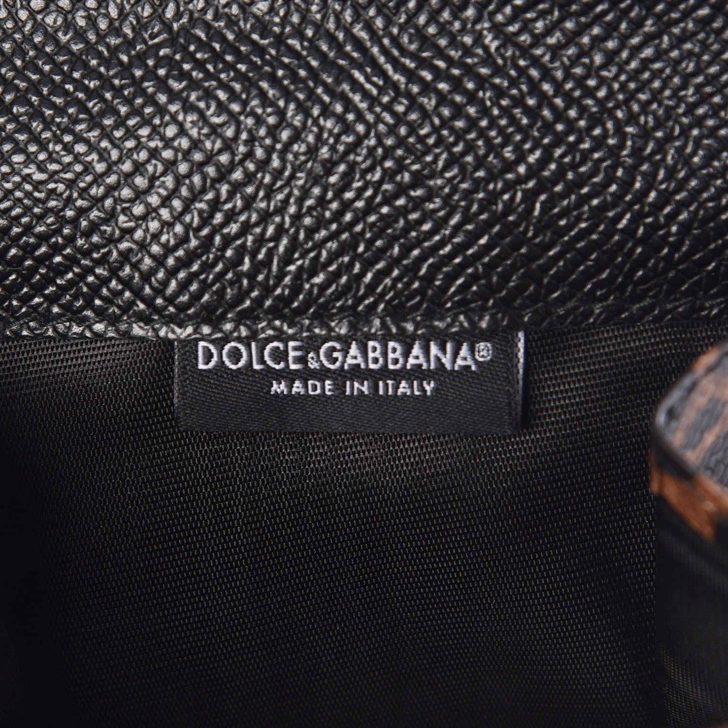 Dolce & Gabbana Dauphine Leopard Printed Logo French Flap Wallet Black 6 of 7
