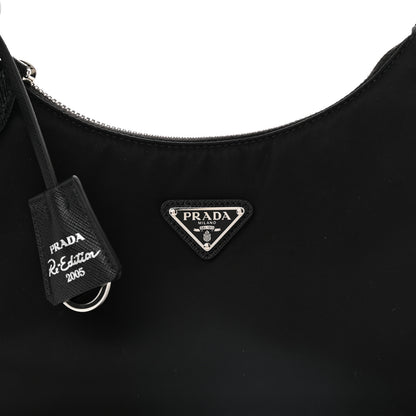 Prada Tessuto Nylon Saffiano Mini Re-Edition 2005 Bag Black 7 of 10