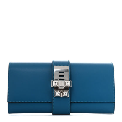 Hermes Tadelakt Medor 23 Clutch Bleu Izmir 1 of 9