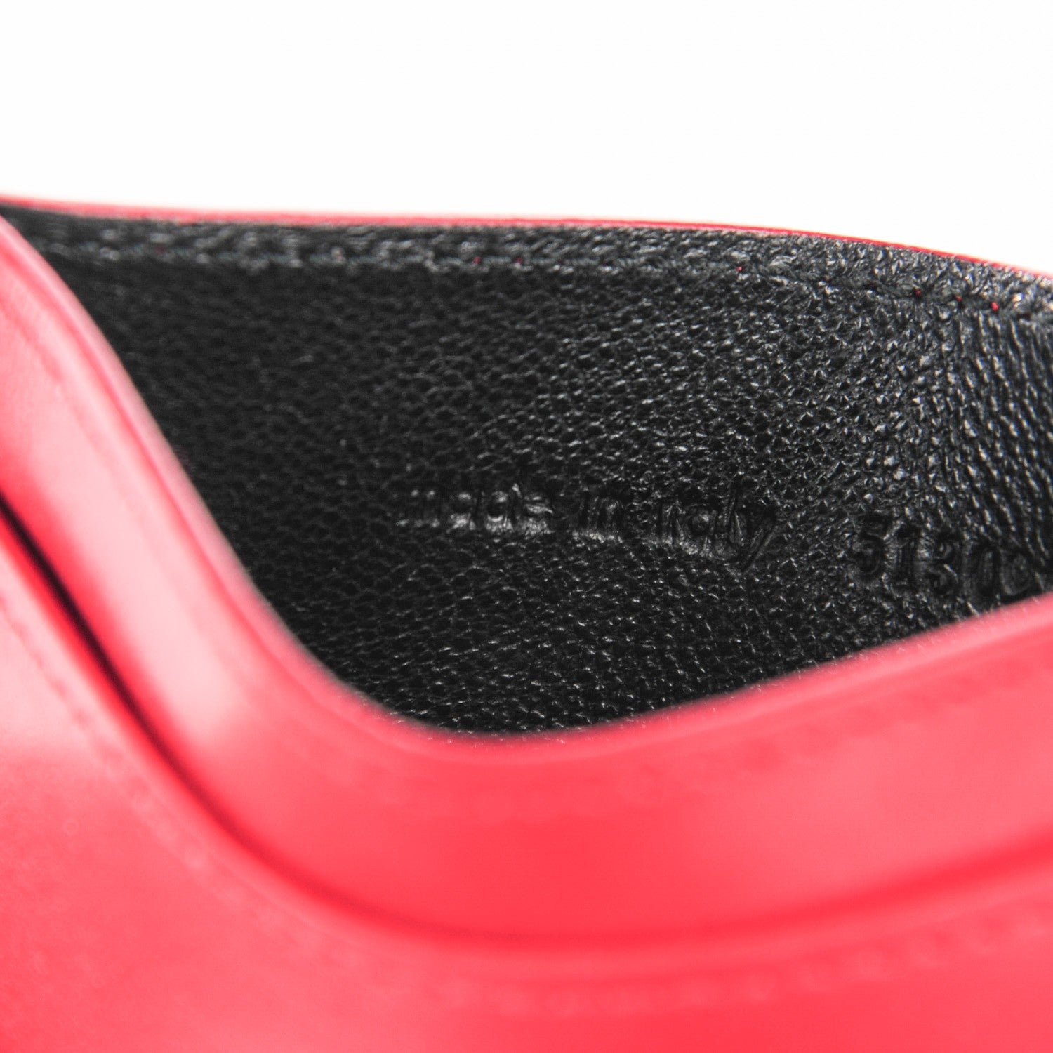 Saint Laurent Calfskin Credit Card Case Red 7 of 9