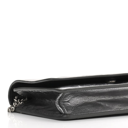 Givenchy Metallic Lambskin Logo Chain Wallet Silver 8 of 10