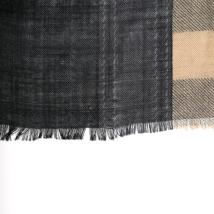 Burberry Modal Cashmere Haymarket Check Scarf Grey 3 of 5