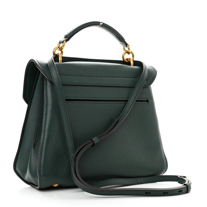 Salvatore Ferragamo Calfskin Margot Top Handle Satchel Dark Green 3 of 10