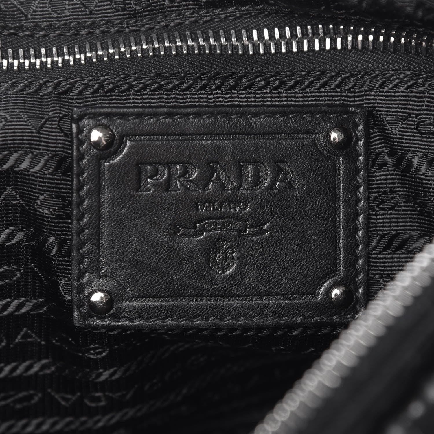 Prada Nappa Drapes Shoulder Bag Nero Black 6 of 9