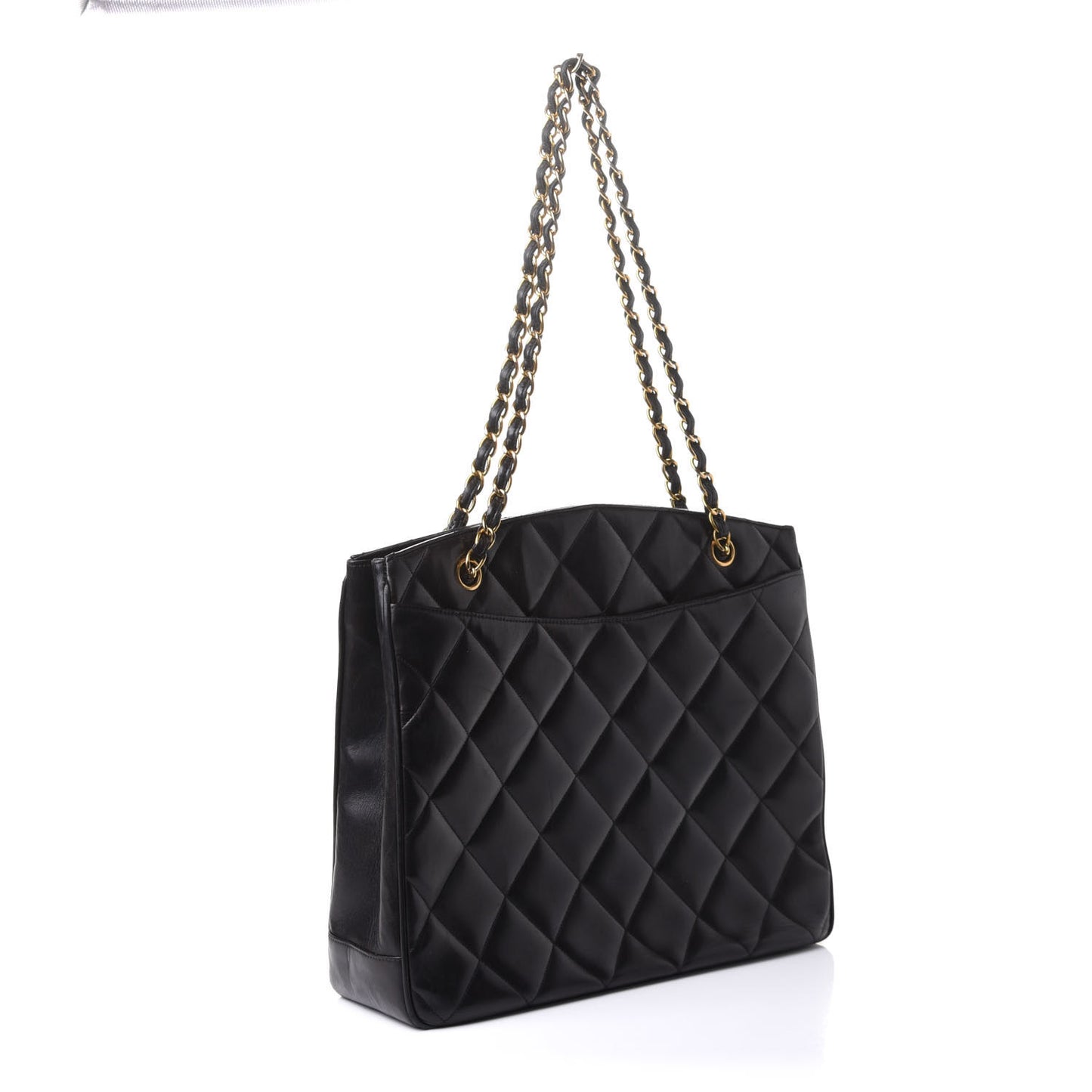 Lambskin Quilted Shoulder Bag Black