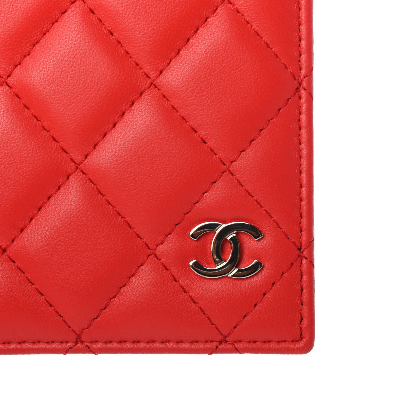 Chanel Lambskin Quilted Passport Holder Red 6 of 9