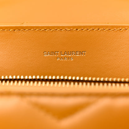 Saint Laurent Calfskin Y Quilted Monogram Small Loulou Chain Satchel Cheddar Cheddar 7 of 10