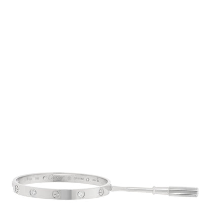 Cartier 18K White Gold 4 Diamond LOVE Bracelet 16 4 of 5