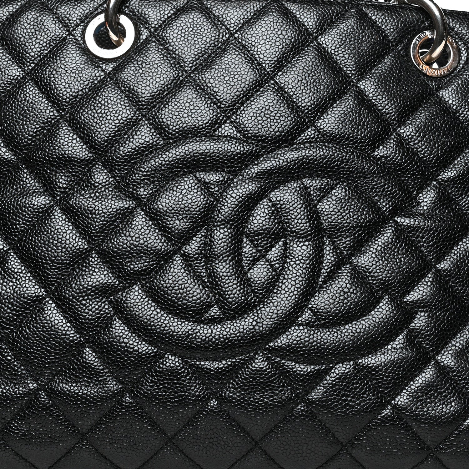 Chanel Caviar Quilted XL Grand Shopping Tote GST Black 10 of 12