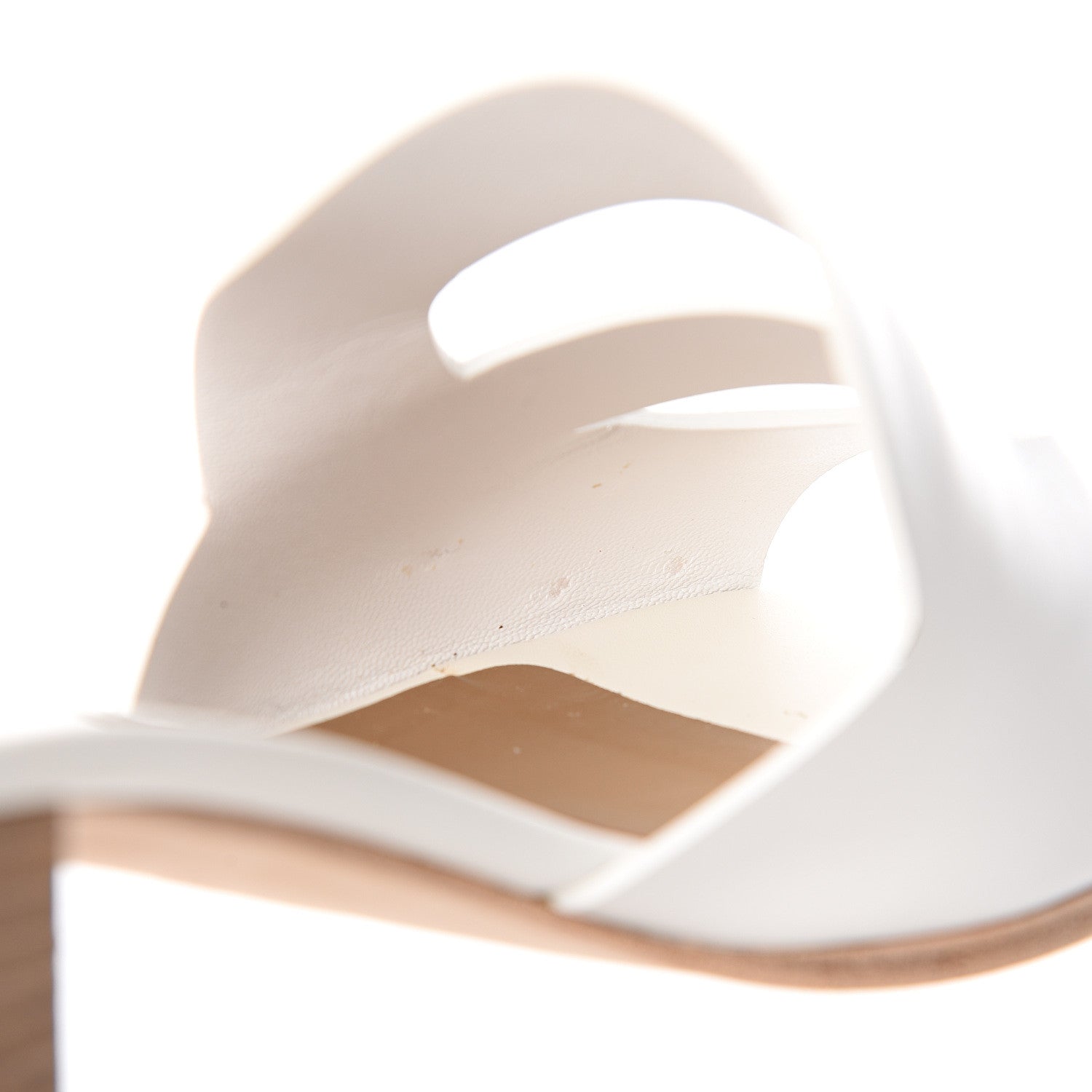 Hermes Calfskin Mona Sandals 39.5 White 9 of 10