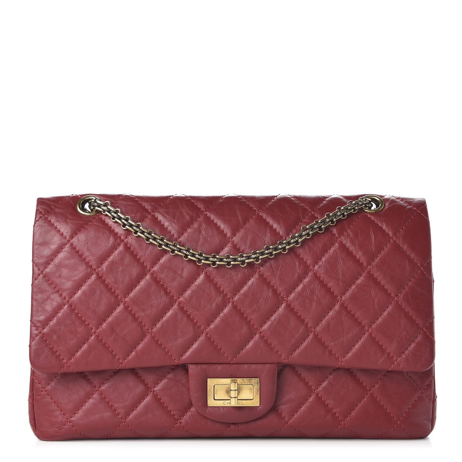 Chanel Aged Calfskin Quilted 2.55 Reissue 227 Flap Red 1 of 11