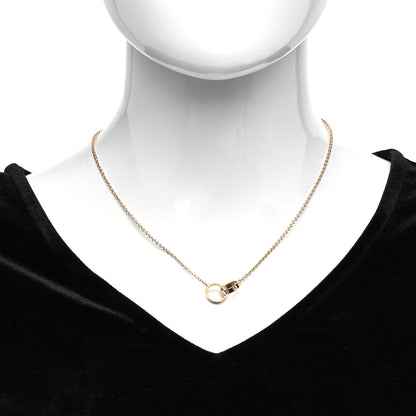 Cartier 18K Pink Gold Interlocking LOVE Necklace 2 of 6