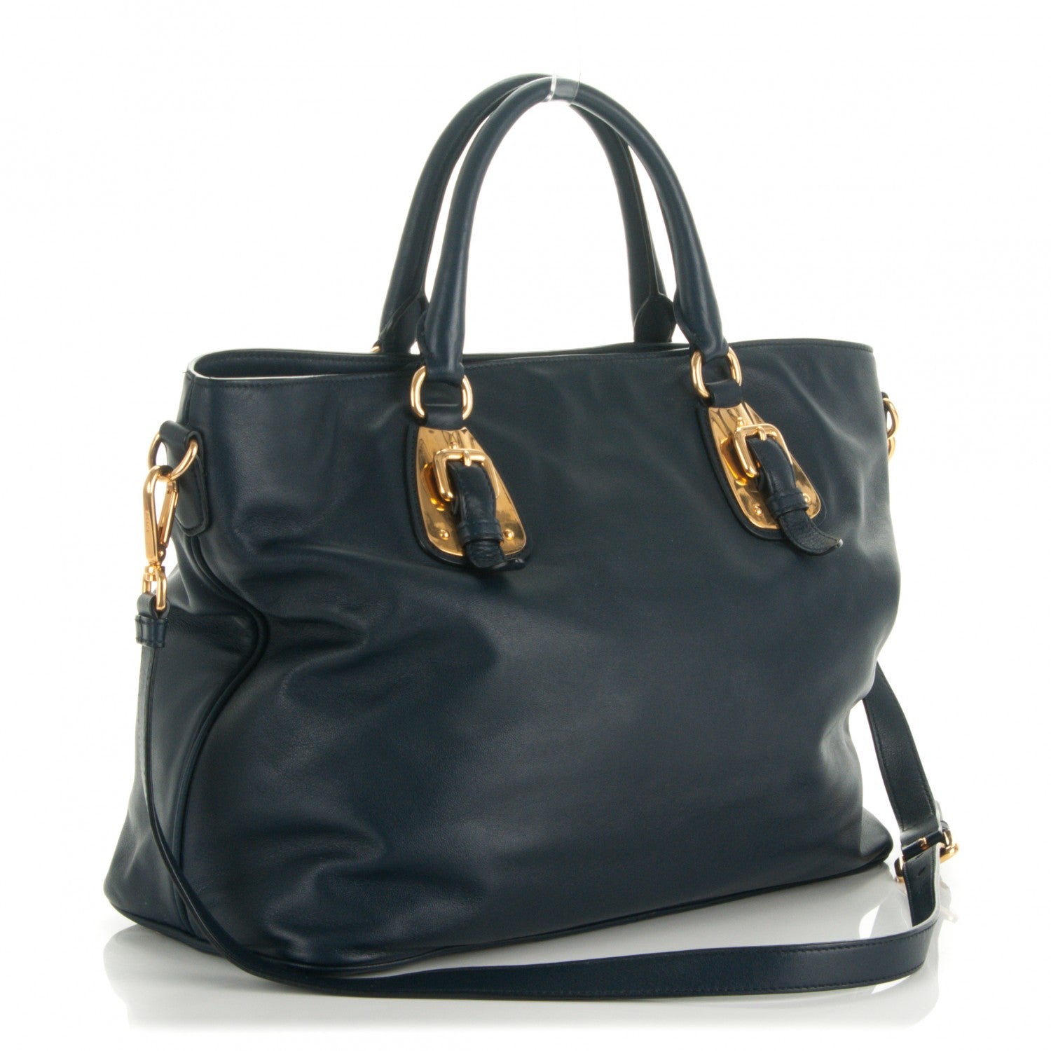 Prada Soft Calf Tote Baltico 3 of 7