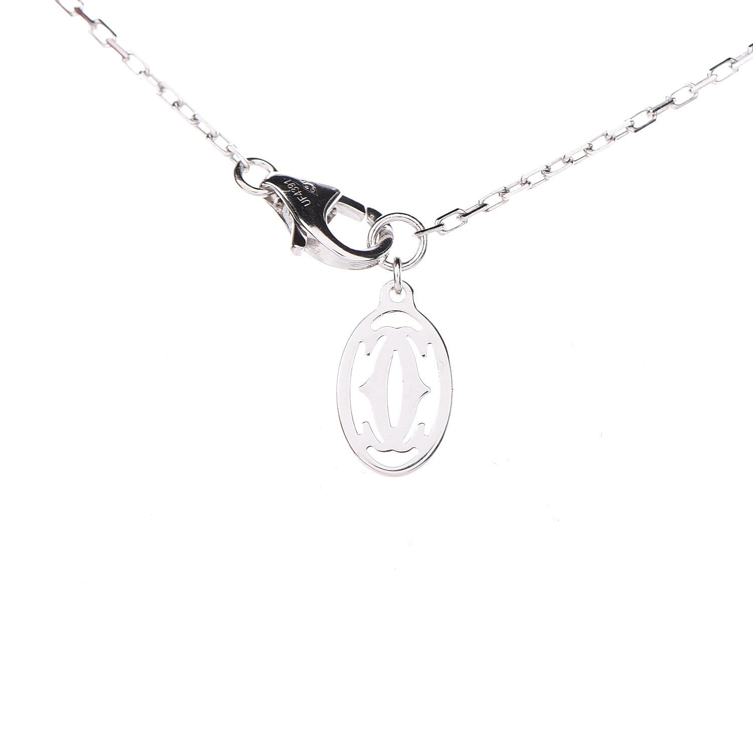 Cartier 18K White Gold Diamond LM D'Amour Pendant Necklace 4 of 7