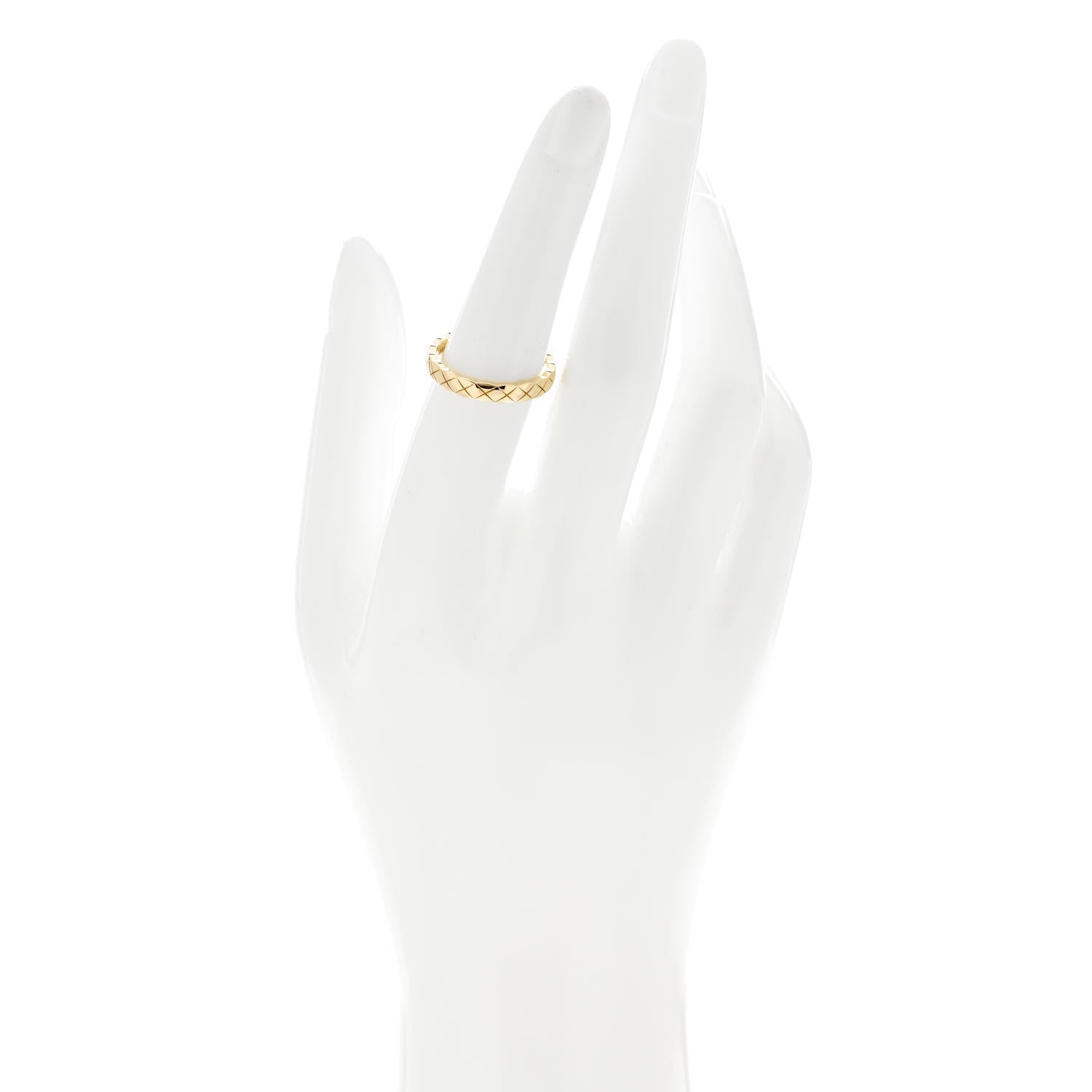 Chanel 18K Yellow Gold Mini Coco Crush Ring 54 6.75 2 of 5