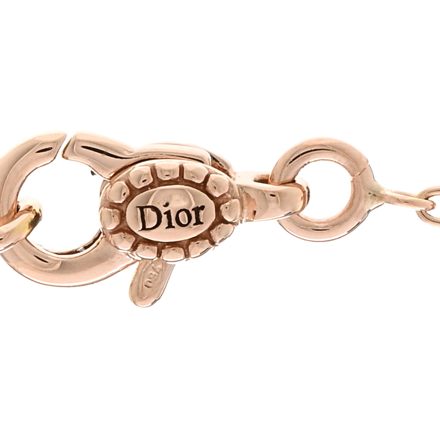 Christian Dior 18K Rose Gold Diamond Pink Opal Rose Des Vents Necklace 4 of 5