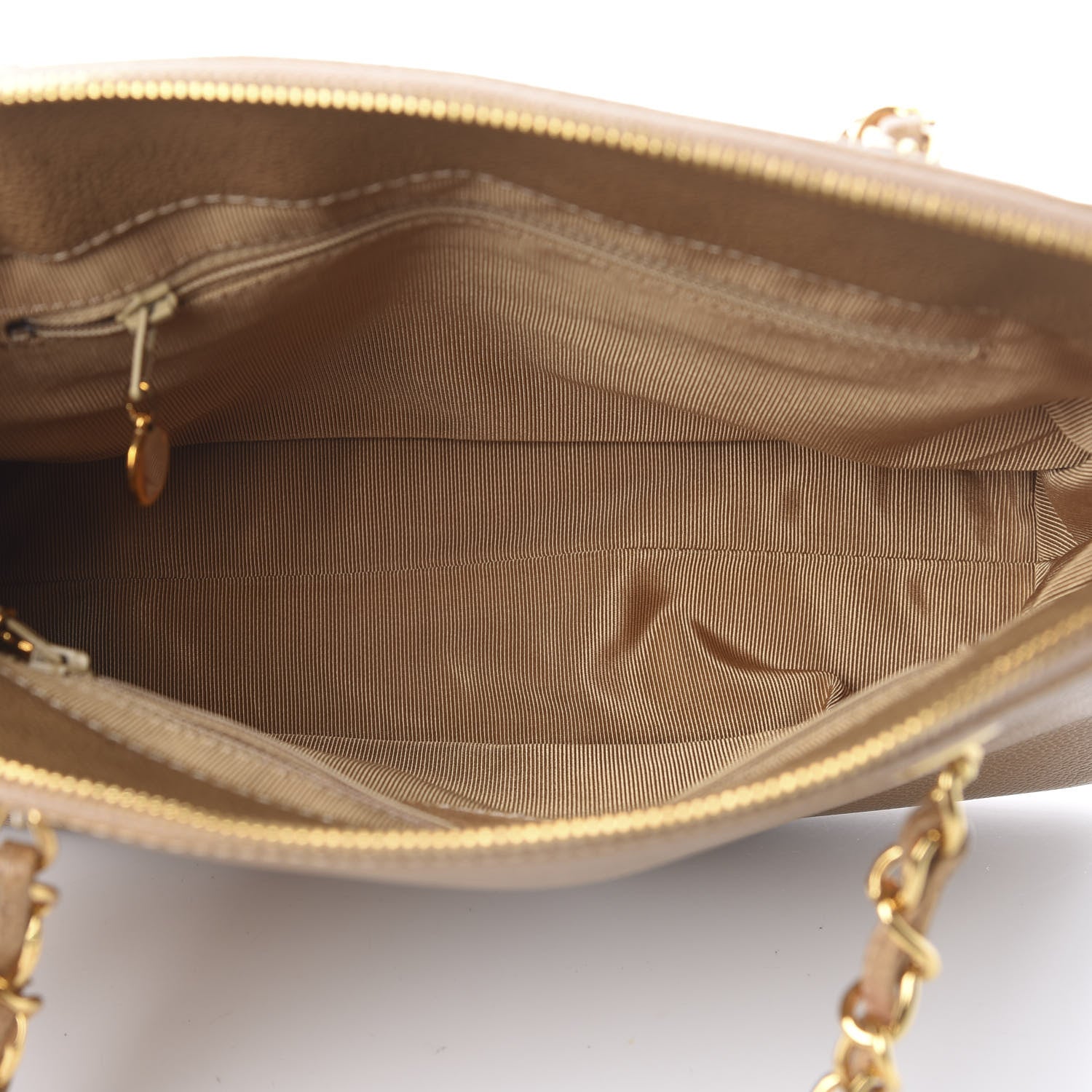 Chanel Caviar Flap Shoulder Bag Beige 5 of 11