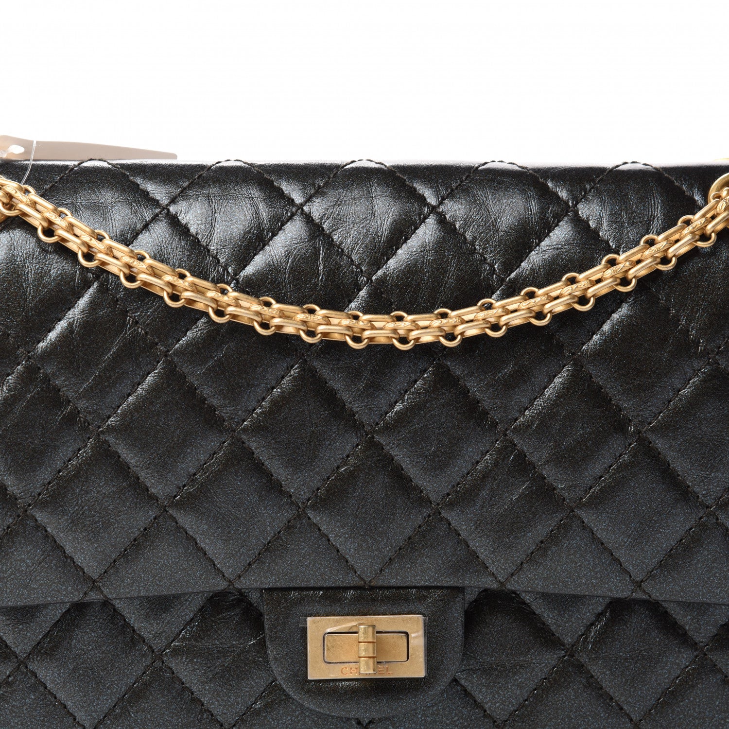 Chanel Glittered Aged Calfskin Quilted 2.55 Reissue 226 Flap Black 10 of 11