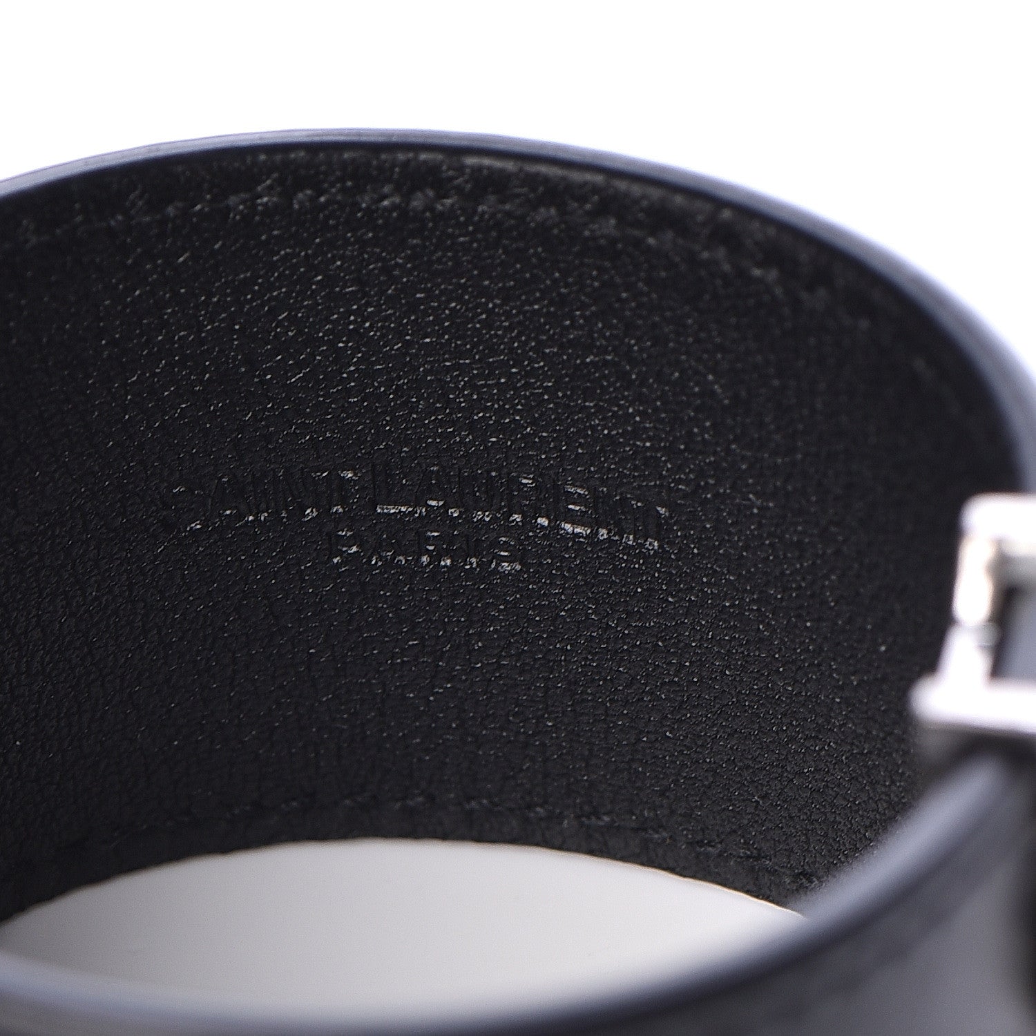 Saint Laurent Calfskin Monogram Bracelet Black 4 of 7