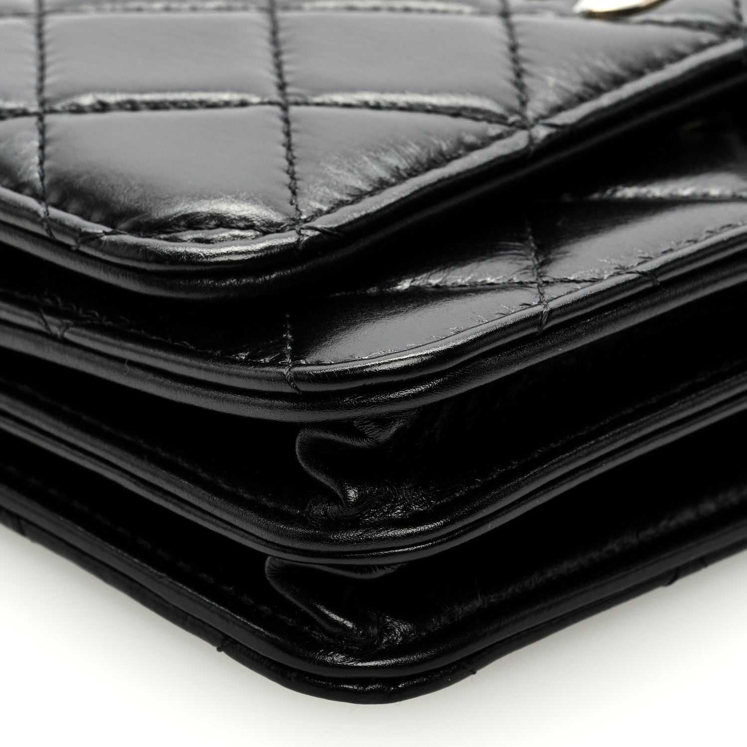 Chanel Calfskin Quilted Mini Maxi Pearls Wallet On Chain WOC Black 8 of 9
