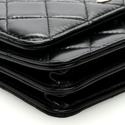 Chanel Calfskin Quilted Mini Maxi Pearls Wallet On Chain WOC Black 8 of 9
