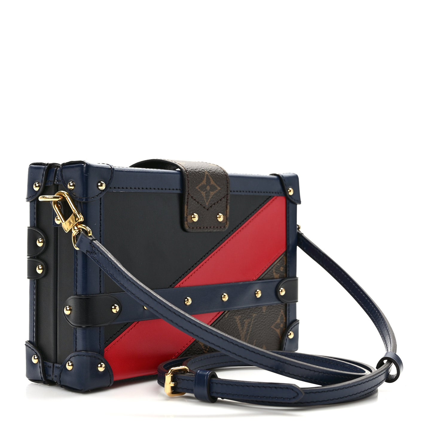 LOUIS VUITTON Monogram Malletage Print Petite Malle Marine Rouge
