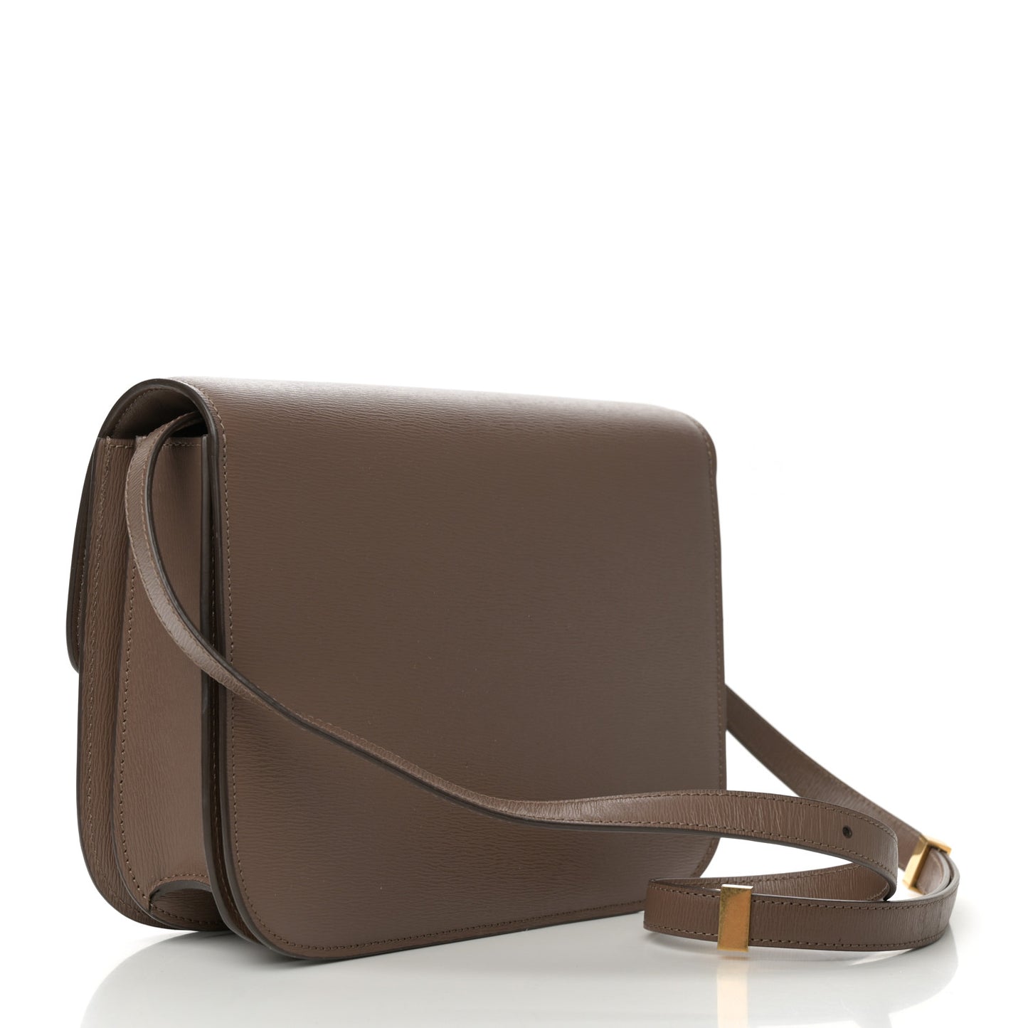 Liege Calfskin Medium Classic Box Flap Bag Taupe