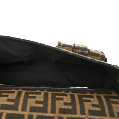 Fendi Fabric Jacquard FF 1974 Multipocket Baguette Tobacco Moro 5 of 9